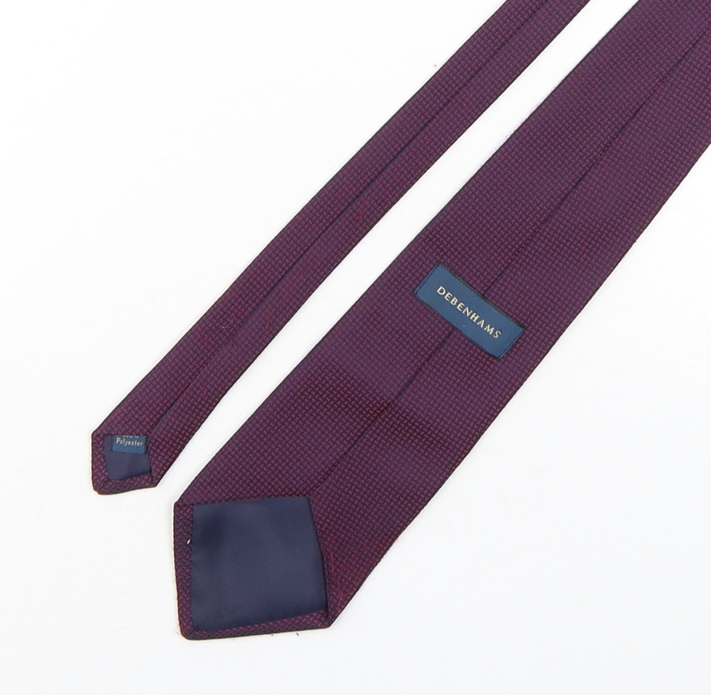 Debenhams  Mens Purple Grenadine Polyester Pointed Tie One Size