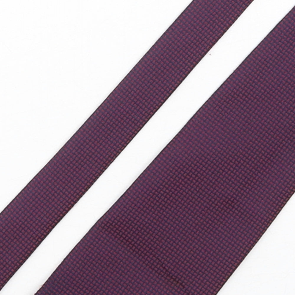 Debenhams  Mens Purple Grenadine Polyester Pointed Tie One Size