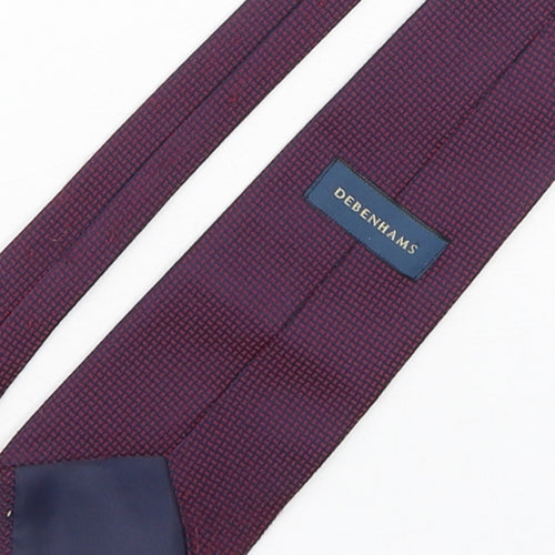 Debenhams  Mens Purple Grenadine Polyester Pointed Tie One Size