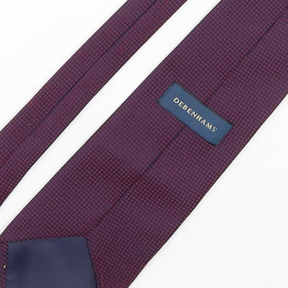Debenhams  Mens Purple Grenadine Polyester Pointed Tie One Size