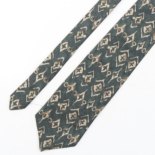 Marks and Spencer Mens Multicoloured Geometric Silk Pointed Tie One Size