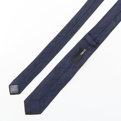 NEXT Mens Blue Striped Polyester Pointed Tie One Size