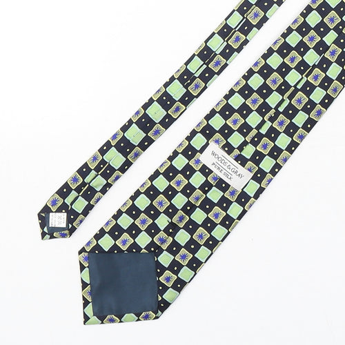 Woods & Gray Mens Multicoloured Plaids & Checks Silk Pointed Tie One Size