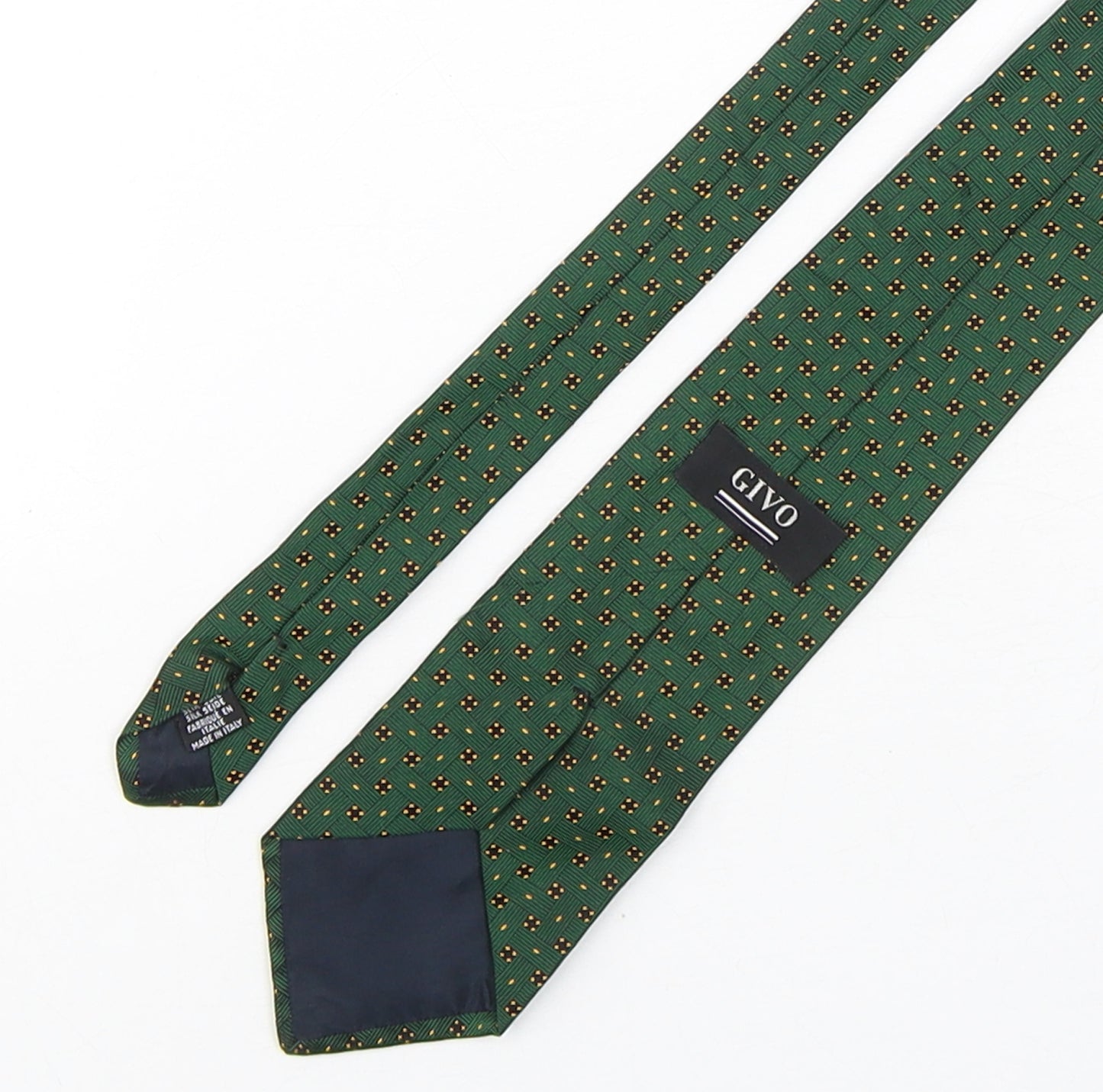 Givo Mens Multicoloured Plaids & Checks Silk Pointed Tie One Size