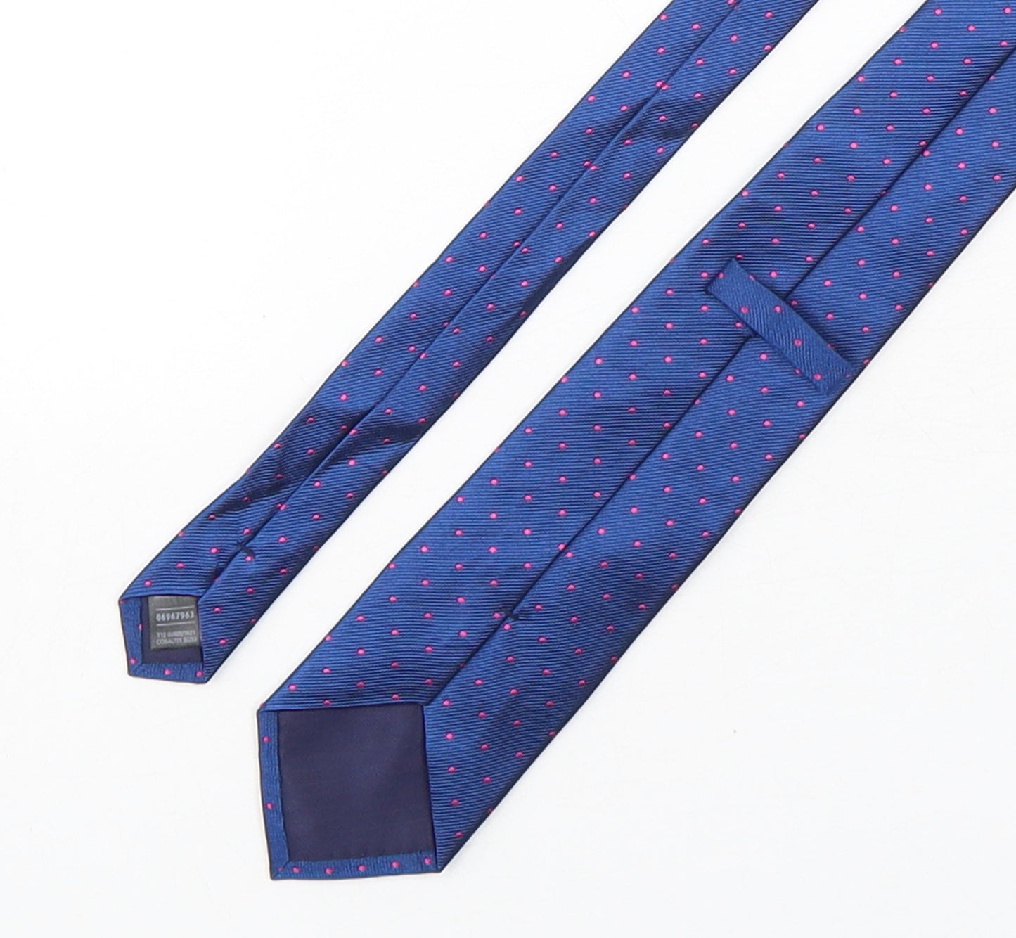 Marks and Spencer Mens Multicoloured Polka Dot Silk Pointed Tie One Size