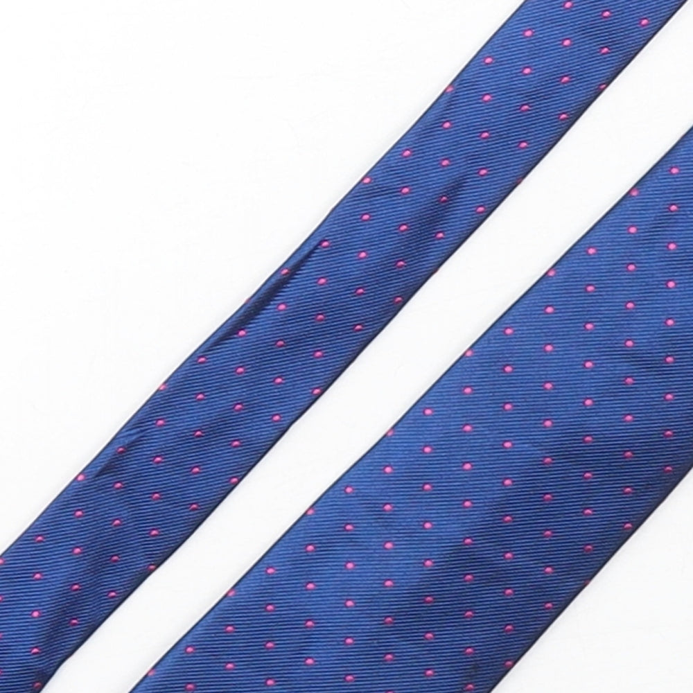 Marks and Spencer Mens Multicoloured Polka Dot Silk Pointed Tie One Size