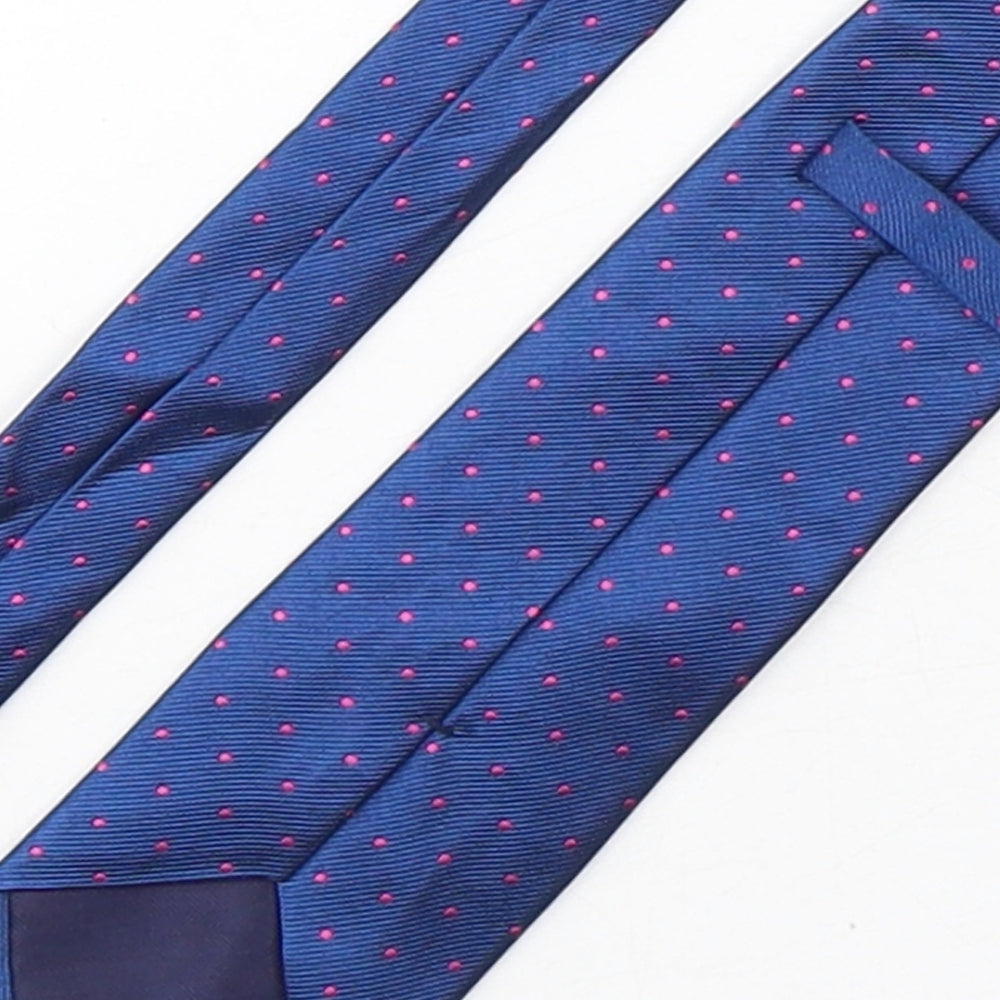 Marks and Spencer Mens Multicoloured Polka Dot Silk Pointed Tie One Size