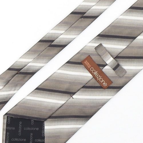 Collezione Mens Multicoloured Striped Silk Pointed Tie One Size