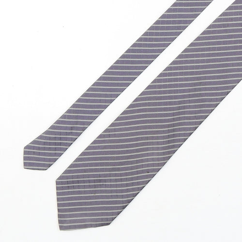 Marks and Spencer Mens Multicoloured Striped Silk Pointed Tie One Size