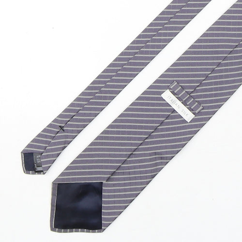 Marks and Spencer Mens Multicoloured Striped Silk Pointed Tie One Size