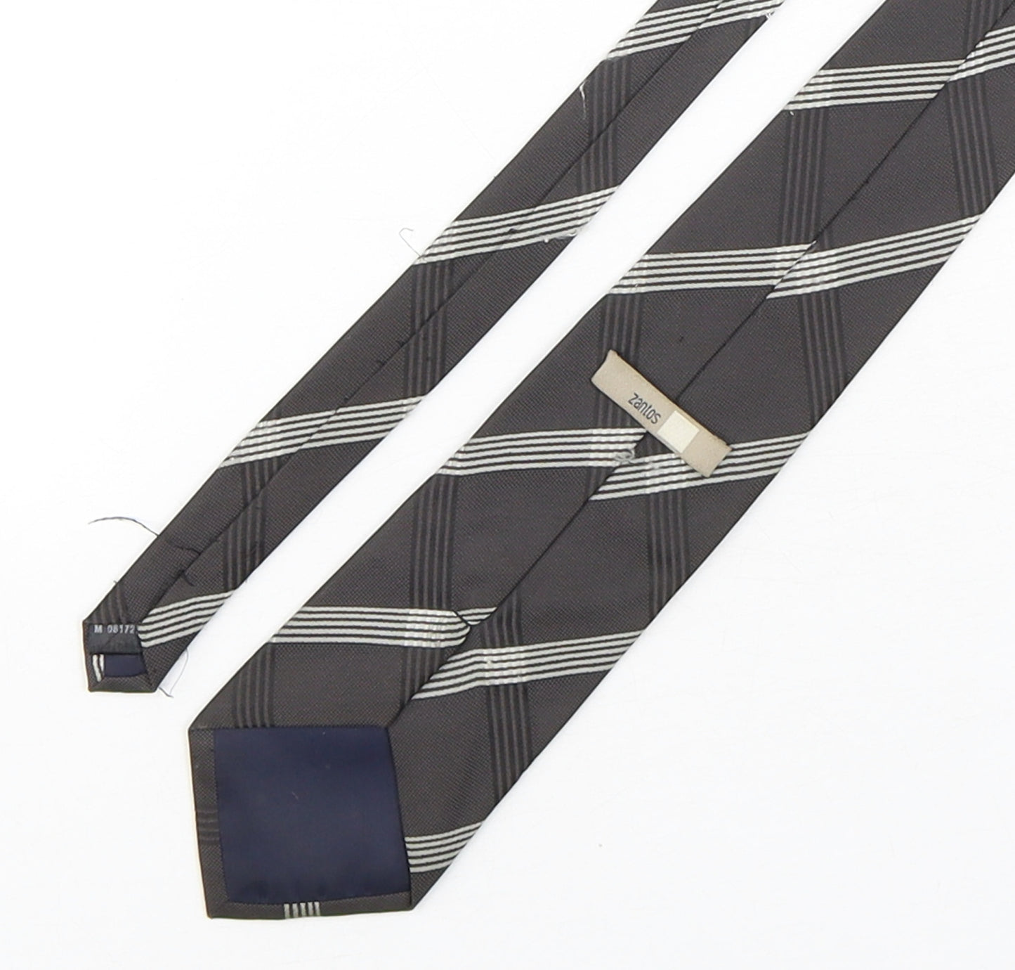 Zantos Mens Multicoloured Plaids & Checks Polyester Pointed Tie One Size