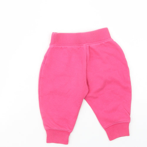 Gap Baby Pink  Cotton Jogger Trousers Size 12-18 Months  Drawstring