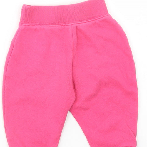 Gap Baby Pink  Cotton Jogger Trousers Size 12-18 Months  Drawstring