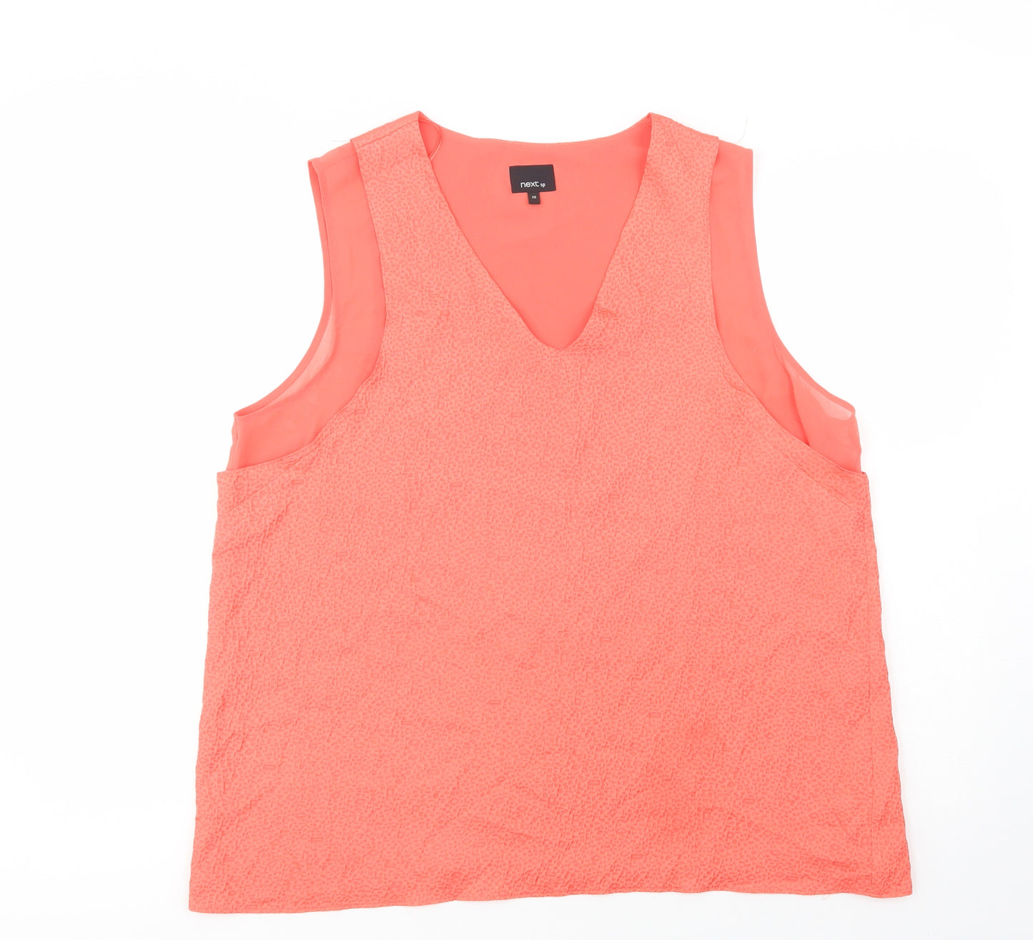 NEXT Womens Pink  Polyester Basic Blouse Size 20 V-Neck