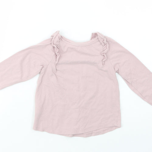 H&M Baby Pink  Cotton Pullover T-Shirt Size 18-24 Months Crew Neck Pullover - Frozen 2