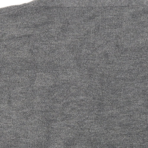 Pull & Bear Womens Grey V-Neck  Acrylic Cardigan Jumper Size L