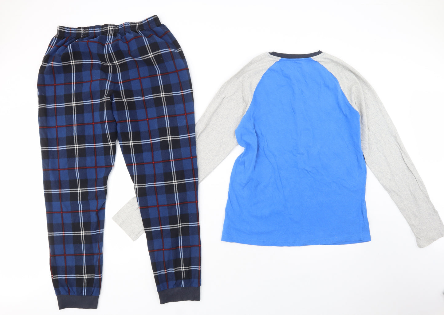 NEXT Boys Blue Plaid Cotton  Pyjama Set Size 16 Years  Pullover - To Be Good
