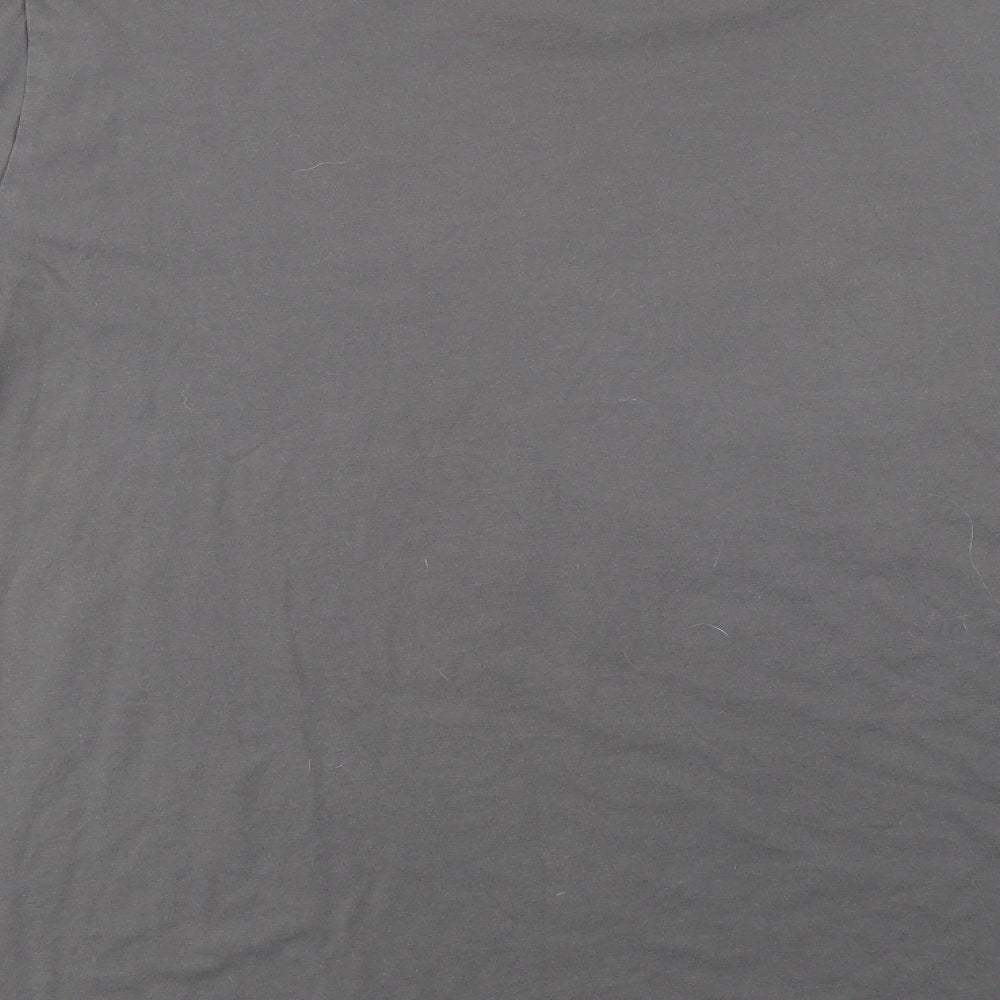 Canvas Mens Grey  Cotton  T-Shirt Size 3XL Crew Neck