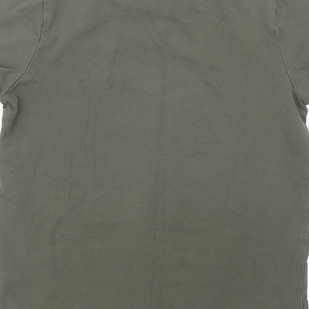 Marks Boys Green  Cotton Pullover T-Shirt Size 7-8 Years Crew Neck Pullover - Game Console