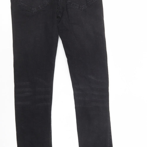 Heritage Outfitters Womens Black  Cotton Skinny Jeans Size 30 in L32 in Regular Button