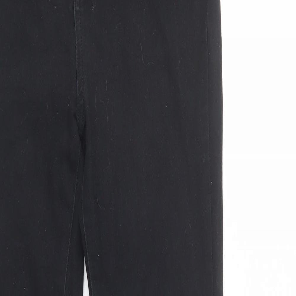 F&F Womens Black  Cotton Skinny Jeans Size 8 L30 in Regular Button