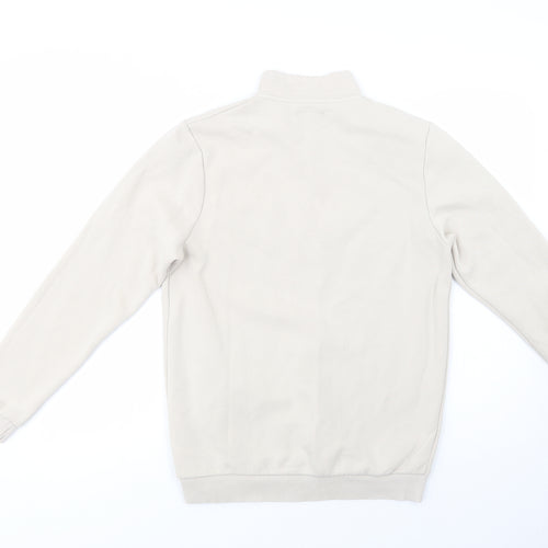Boohoo Man Mens Beige  Cotton Pullover Sweatshirt Size S