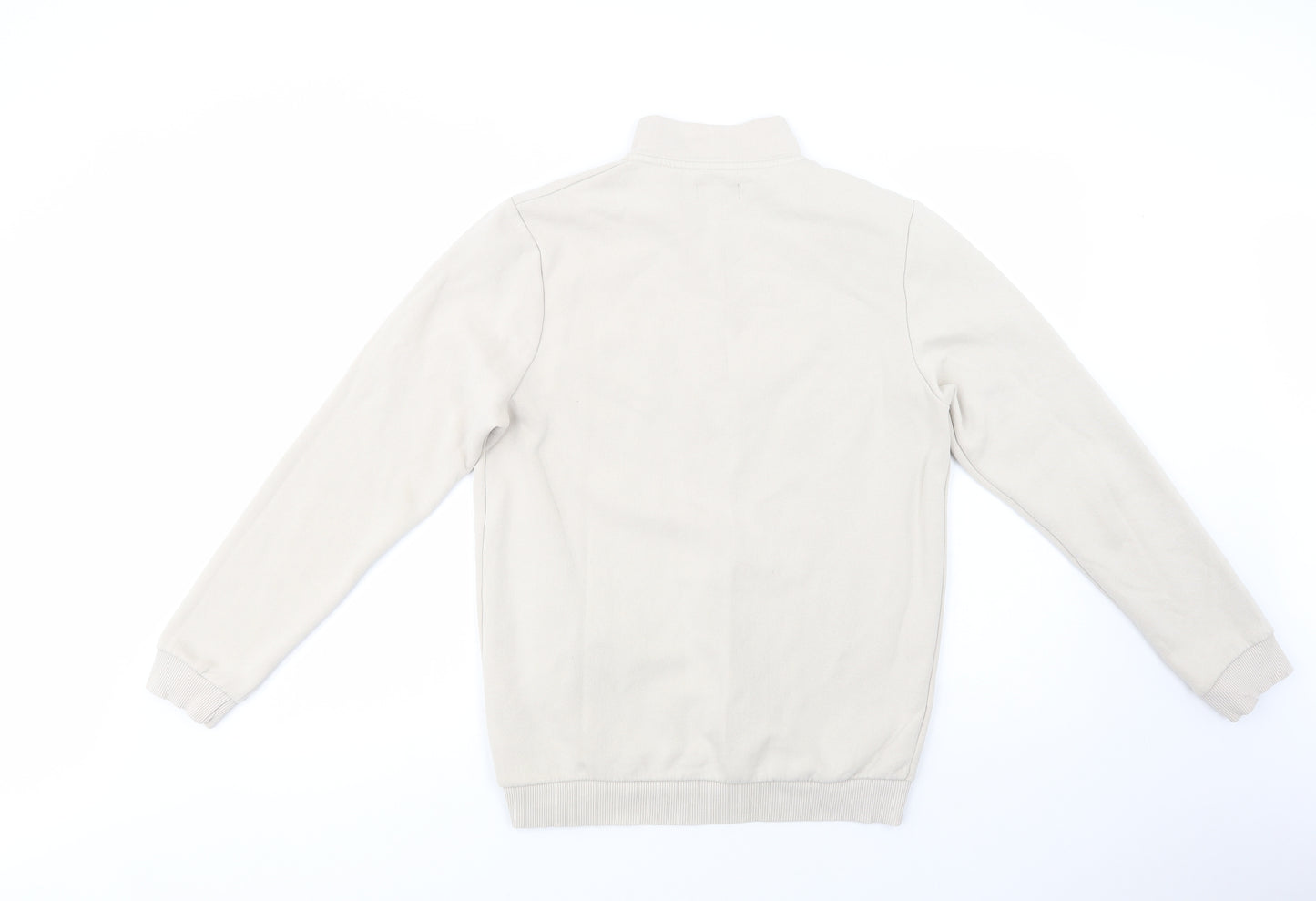 Boohoo Man Mens Beige  Cotton Pullover Sweatshirt Size S