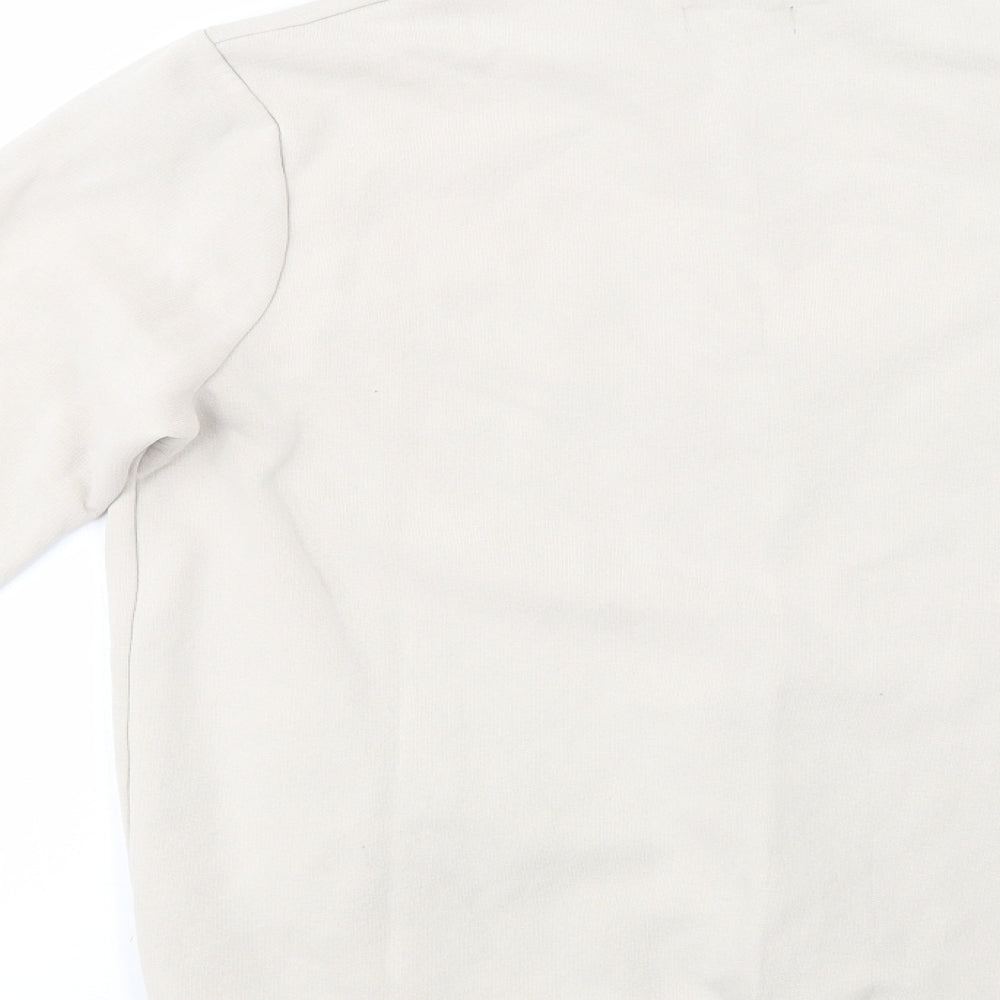 Boohoo Man Mens Beige  Cotton Pullover Sweatshirt Size S