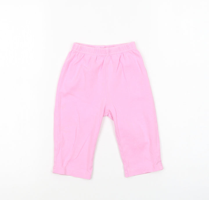 George Baby Pink  Cotton Jogger Trousers Size 9-12 Months