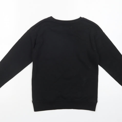Primark Girls Black  Cotton Pullover Sweatshirt Size 9-10 Years  Pullover - Nashville