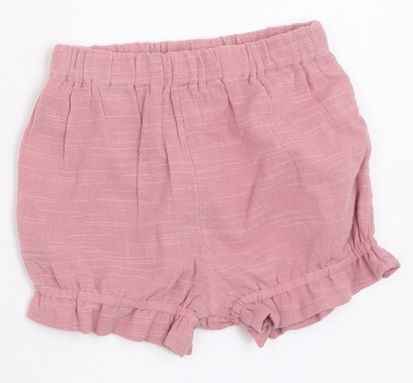 TU Girls Pink  Cotton Cropped Trousers Size 3-6 Months  Pullover