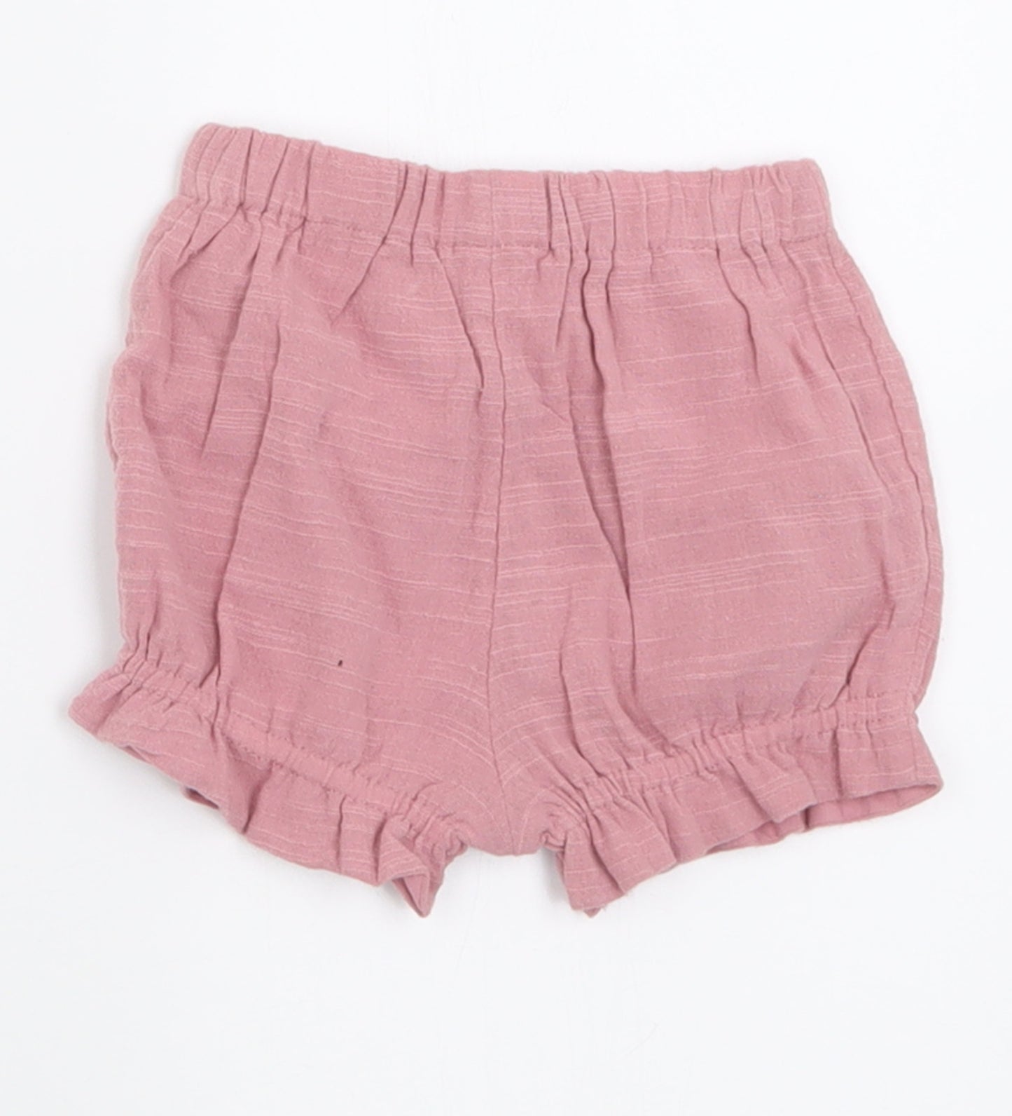TU Girls Pink  Cotton Cropped Trousers Size 3-6 Months  Pullover
