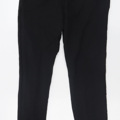 Primark Womens Black  Polyester Trousers  Size 6 L30 in Regular Hook & Eye