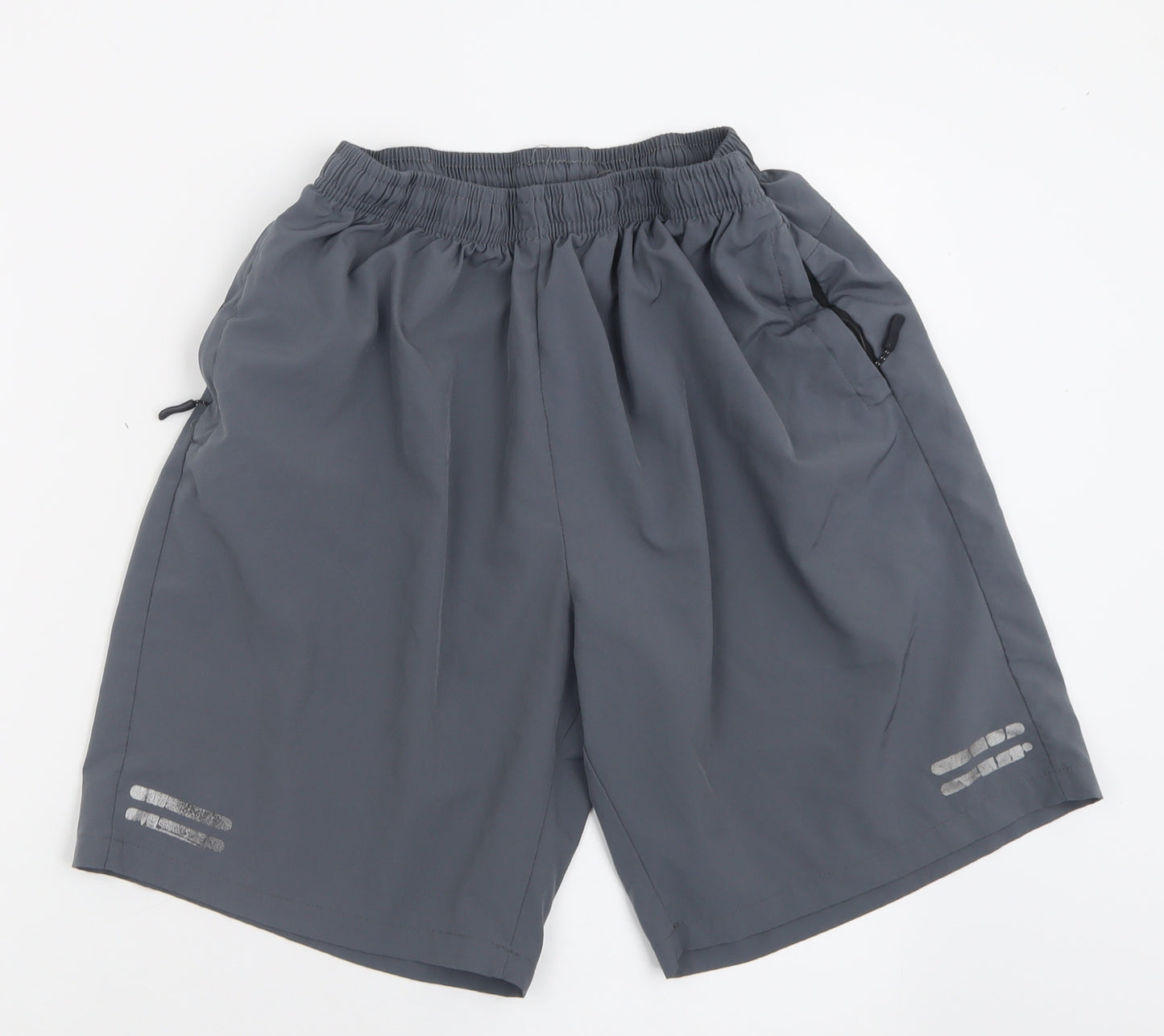 udareit Mens Grey  Polyester Sweat Shorts Size 2XL L8 in Regular Tie