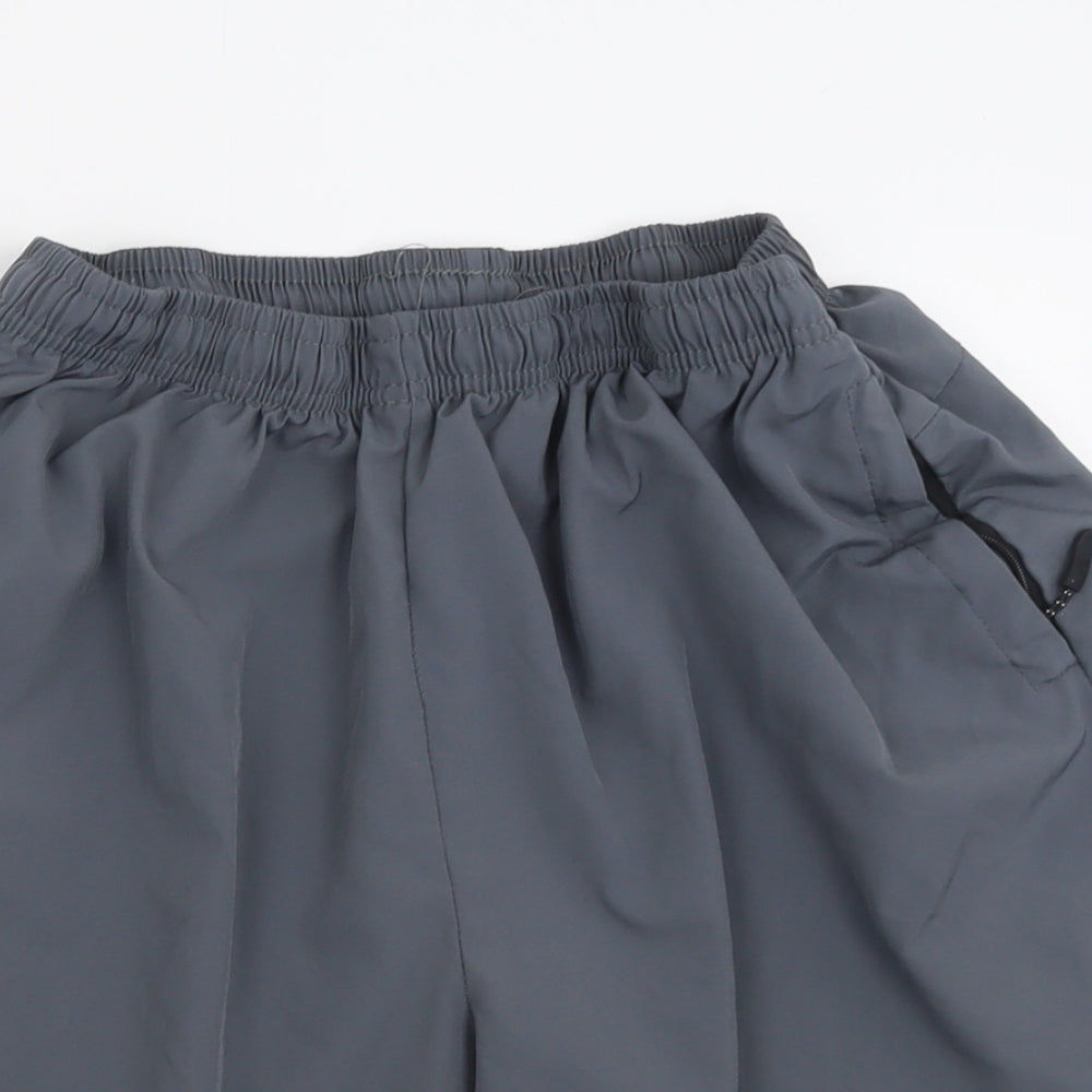 udareit Mens Grey  Polyester Sweat Shorts Size 2XL L8 in Regular Tie