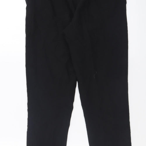 Missguided Womens Black  Polyester Capri Trousers Size 4 L28 in Regular Tie