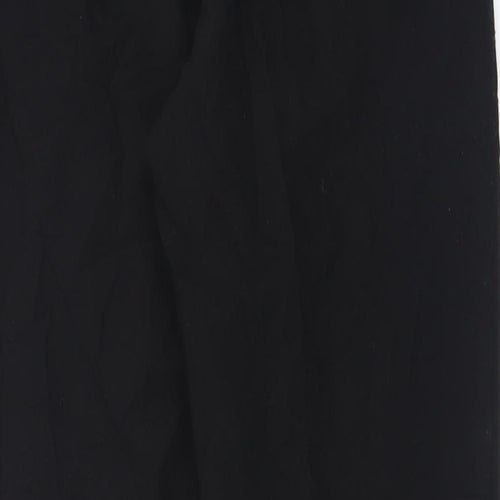 Missguided Womens Black  Polyester Capri Trousers Size 4 L28 in Regular Tie