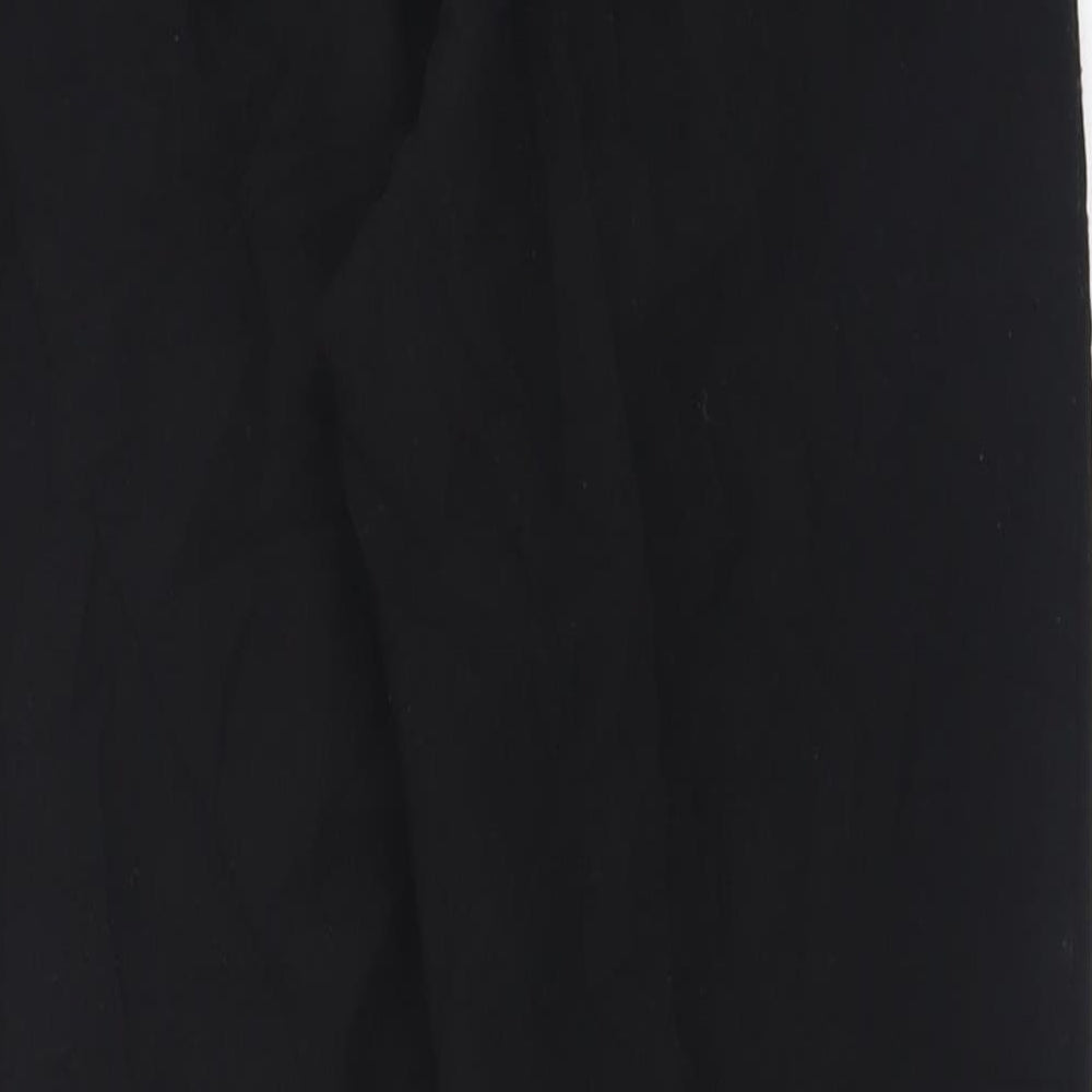 Missguided Womens Black  Polyester Capri Trousers Size 4 L28 in Regular Tie