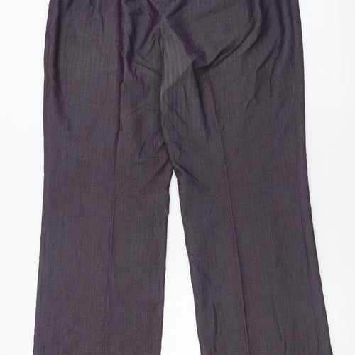 Anna Rose  Womens Purple  Polyester Trousers  Size 14 L30 in Regular Button