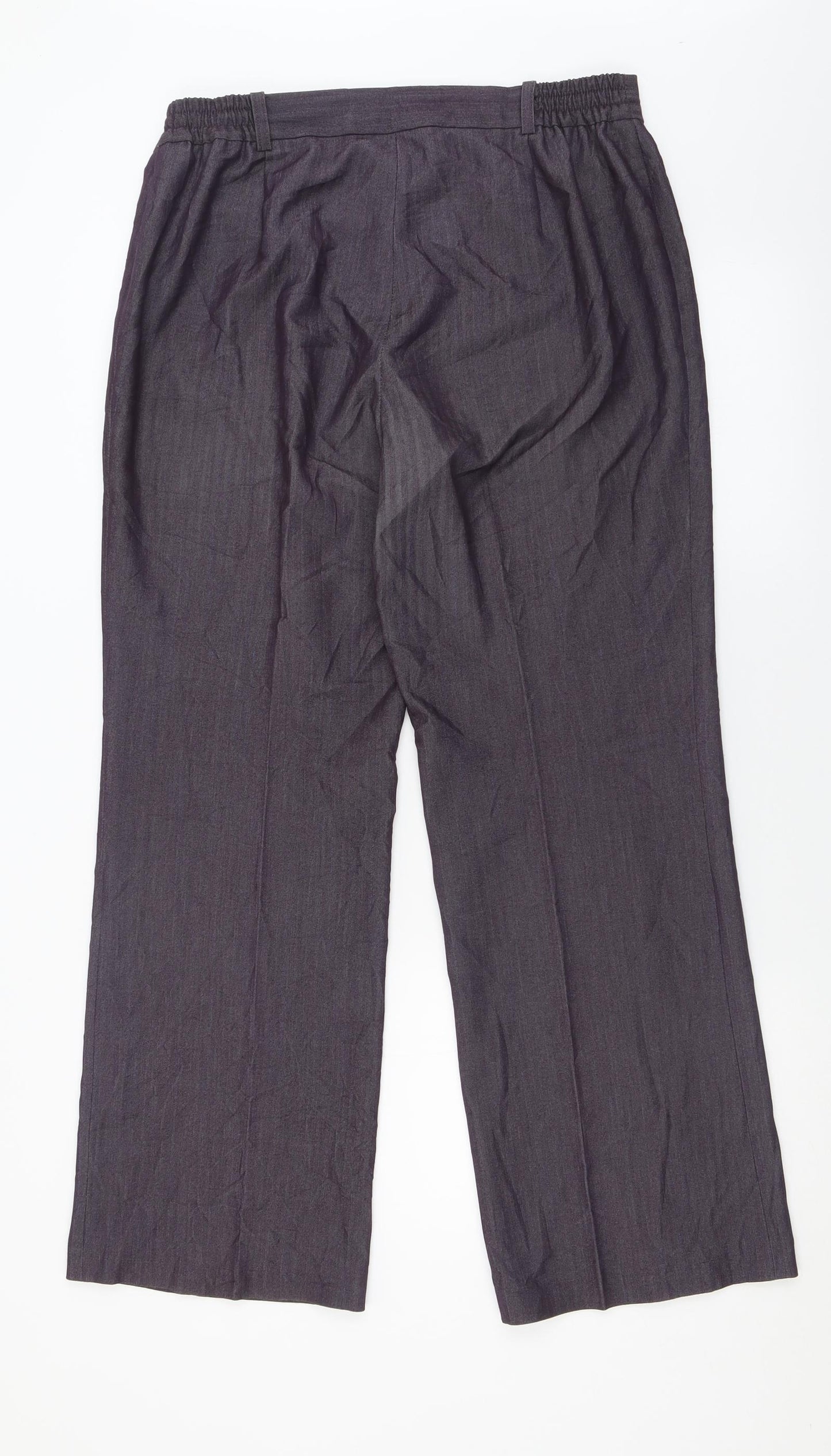 Anna Rose  Womens Purple  Polyester Trousers  Size 14 L30 in Regular Button