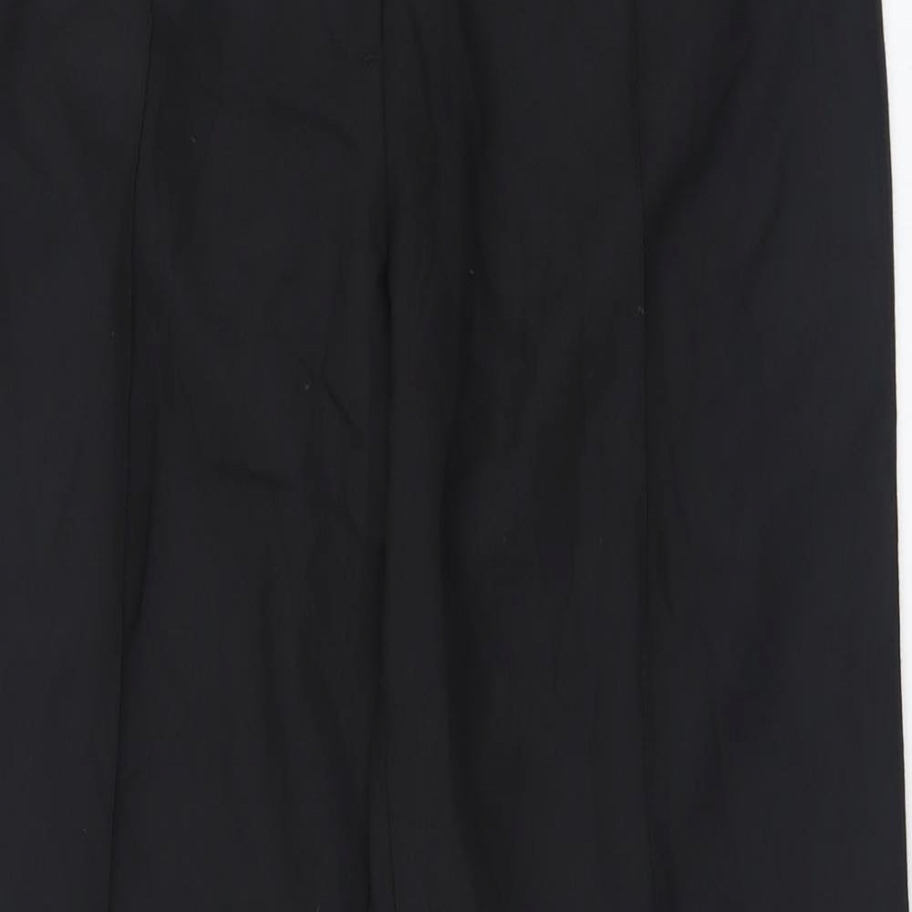 French Connection Womens Black  Polyester Trousers  Size 14 L32 in Regular Hook & Eye