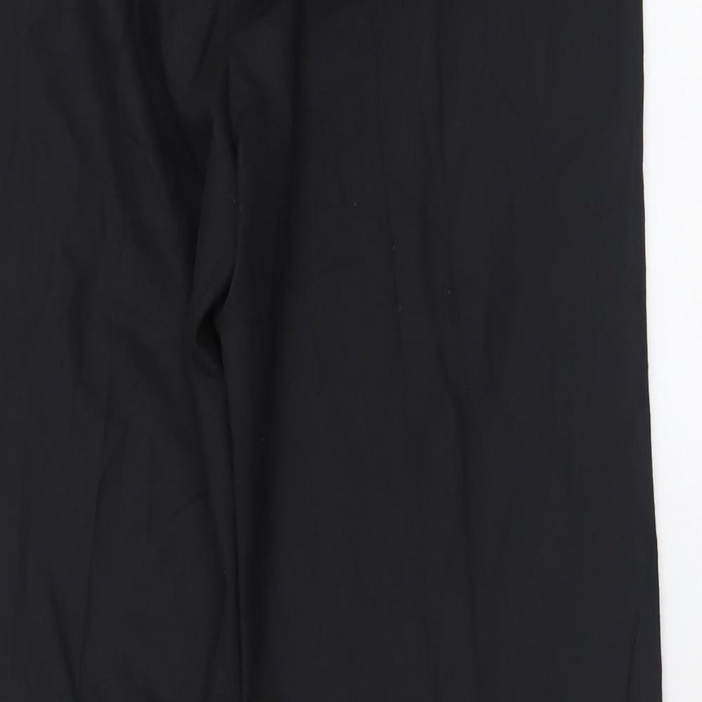 French Connection Womens Black  Polyester Trousers  Size 14 L32 in Regular Hook & Eye