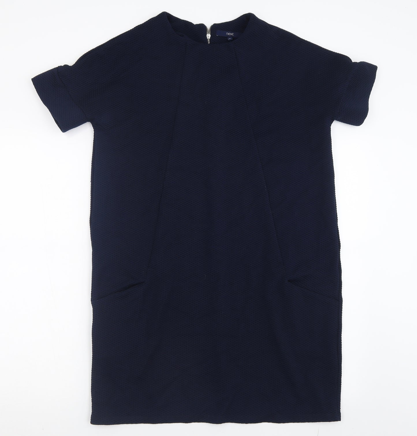NEXT Womens Blue  Polyester A-Line  Size 12  Crew Neck Zip