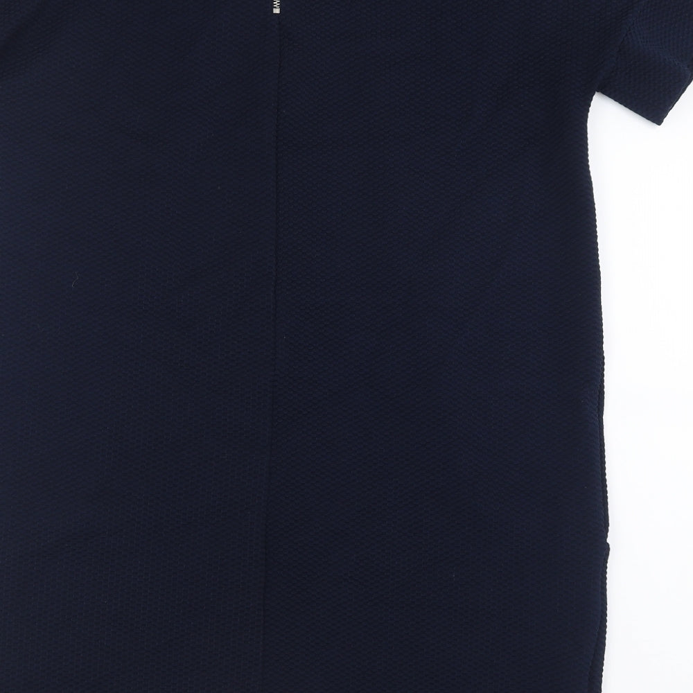 NEXT Womens Blue  Polyester A-Line  Size 12  Crew Neck Zip
