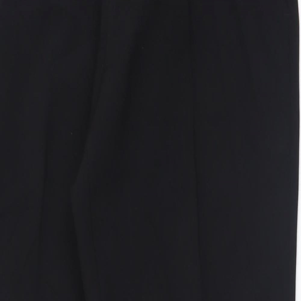 George Mens Black  Polyester Trousers  Size 28 L31 in Regular Button