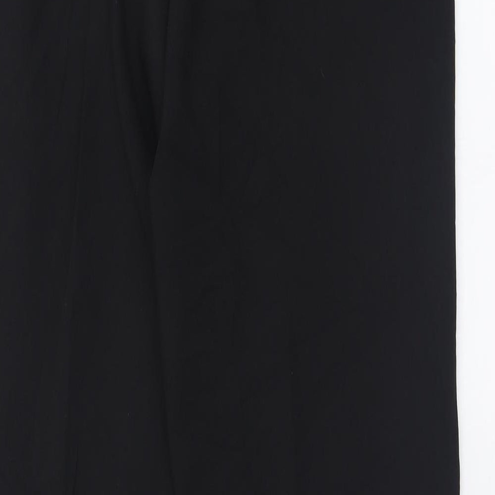 George Mens Black  Polyester Trousers  Size 28 L31 in Regular Button