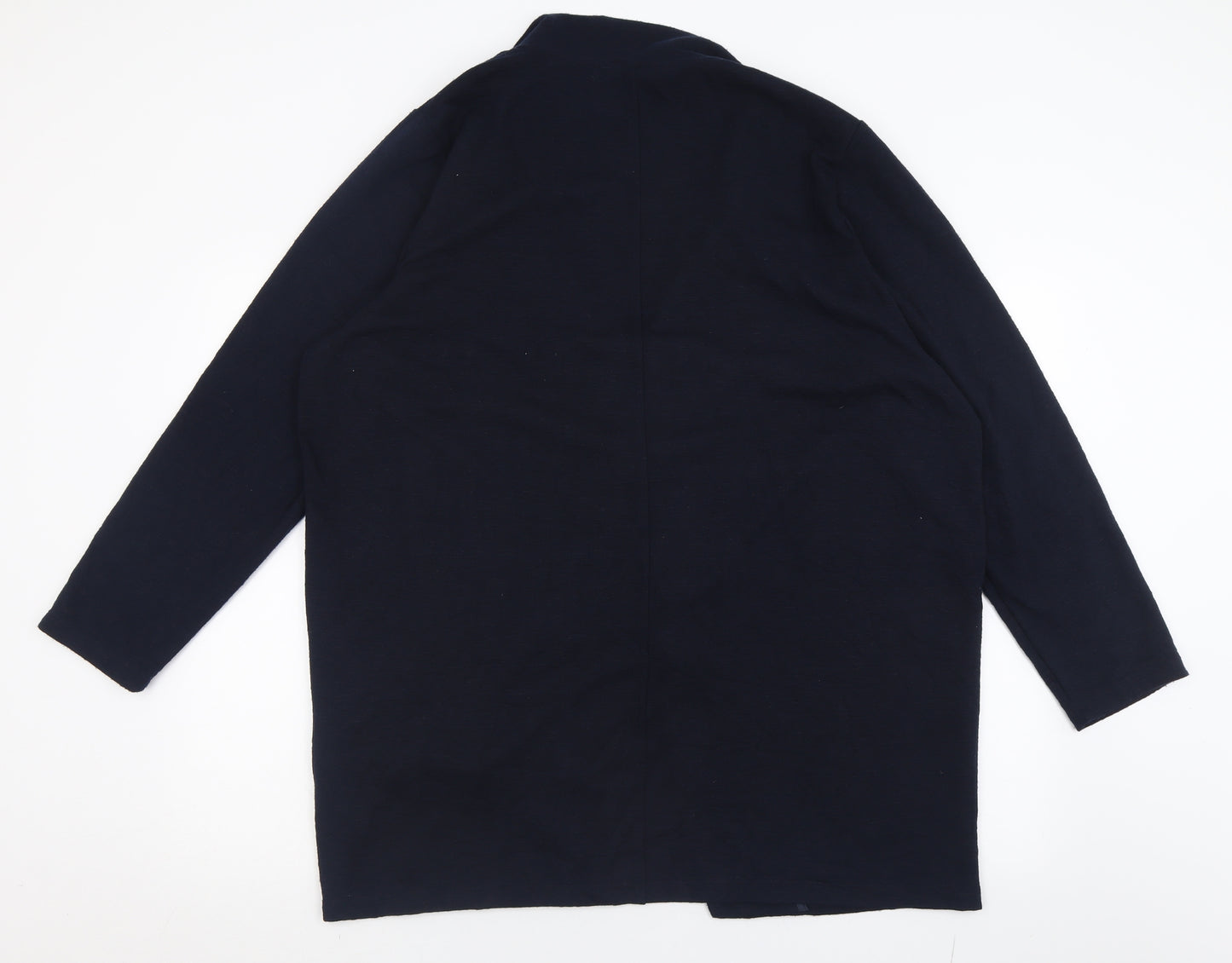 Marks and Spencer Womens Blue V-Neck  Polyester Cardigan Jumper Size 22