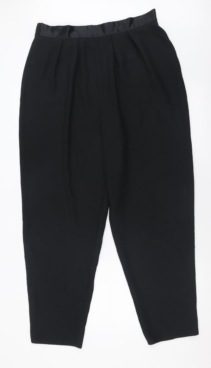 Hamells Womens Black  Polyester Trousers  Size 16 L30 in Regular