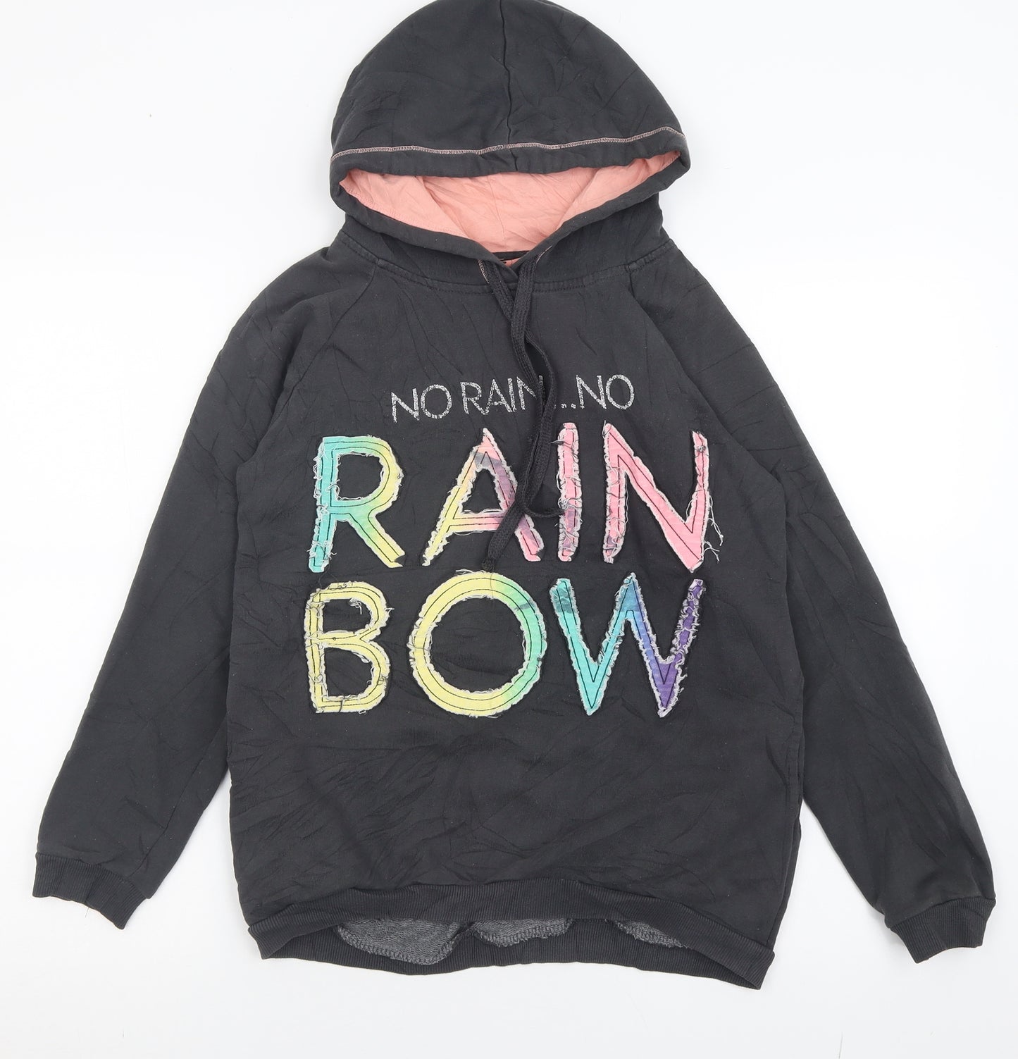 Bershka Womens Grey  Cotton Pullover Hoodie Size M  Pullover