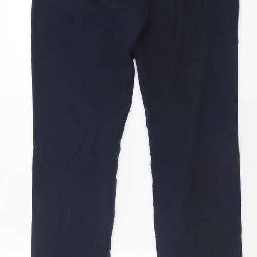 Marks and Spencer Womens Blue  Polyester Trousers  Size 8 L30 in Regular Hook & Eye